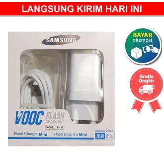 TRAVEL FAST CHARGER VOOC MICRO USB 2 LUBANG - SAMSUNG OPPO VIVO REALME XIAOMI MI