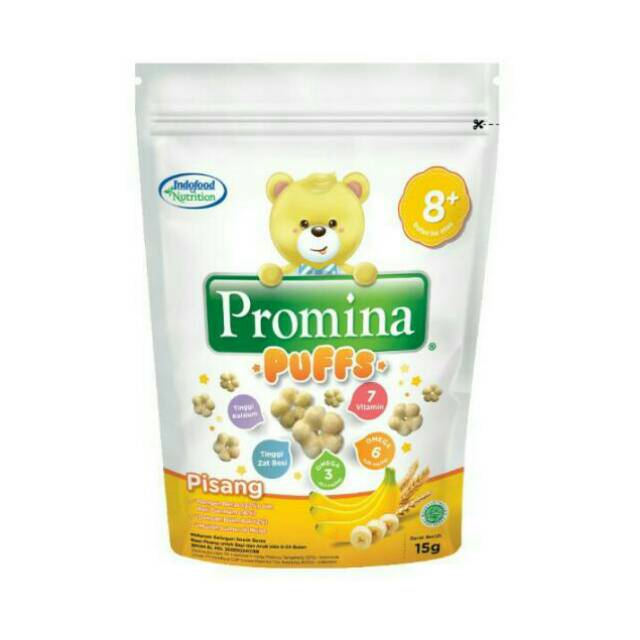 Promina Puff Pisang Blueberry Strawberry Apel Peach Sweet Potato Snack MPASI bayi