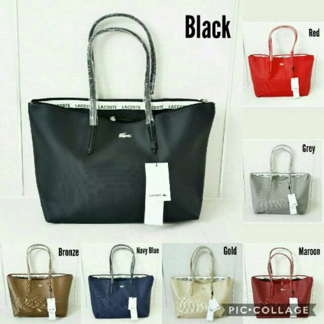 Lacoste Waterproof Tote Bag Basic  Shopee Indonesia