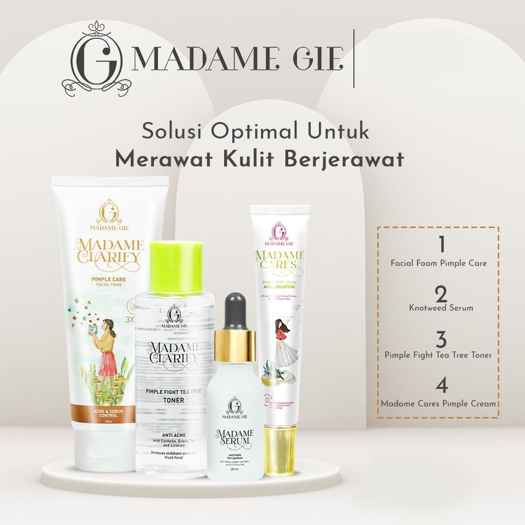 Madame Gie Skincare BPOM Clarify Facial Foam Face Wash Toner Serum Skin Lightener Care