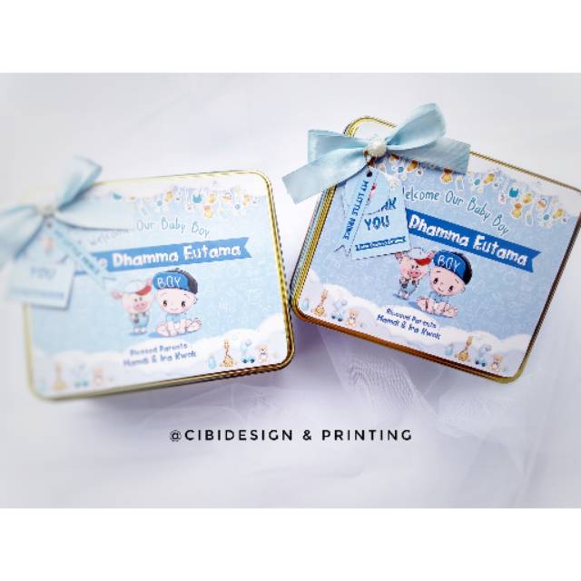 Box kaleng Hampers custom Murah