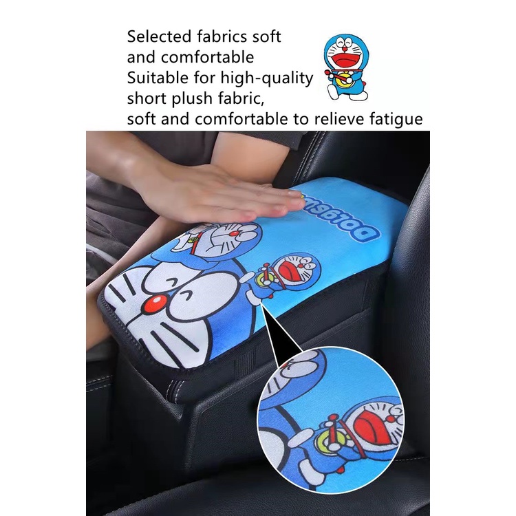 ☘️Bantalan Pelindung Tangan Nyaman Motif Kartun Doraemon Pikachu Hello Kitty Untuk Stang Mobil