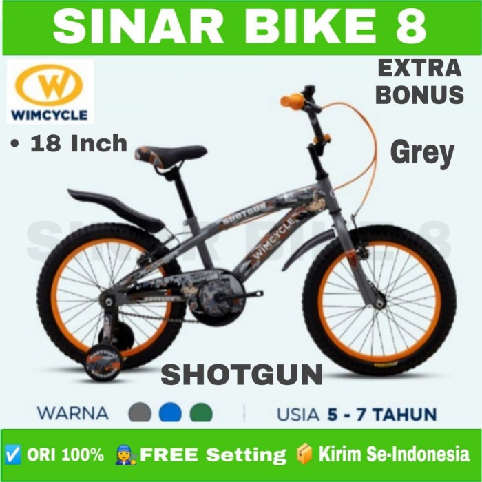 Sepeda Anak Laki Ukuran 16&quot; 18&quot; dan 20 Inch BMX WIMCYCLE SHOTGUN Garansi Resmi