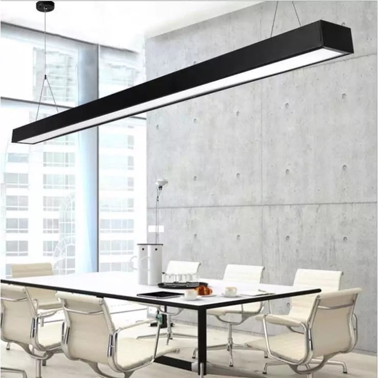 Lampu LED Balok Linear Chandelier Gantung Office Kantor Modern Minimalis Mewah