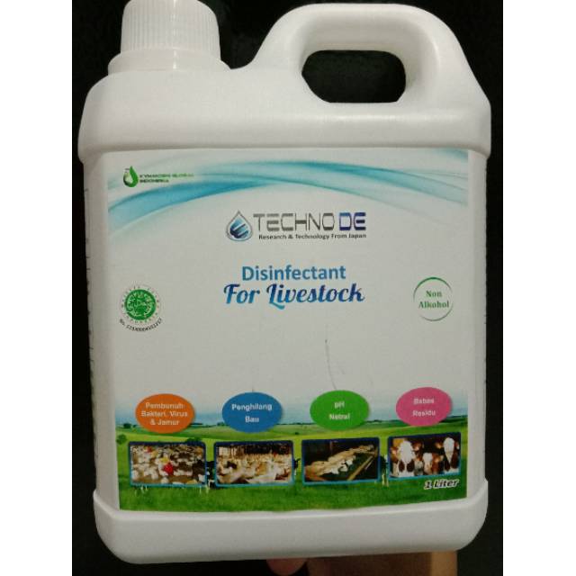 Desinfektan techno de livestok untuk ternak dan lingkungan halal non alkohol