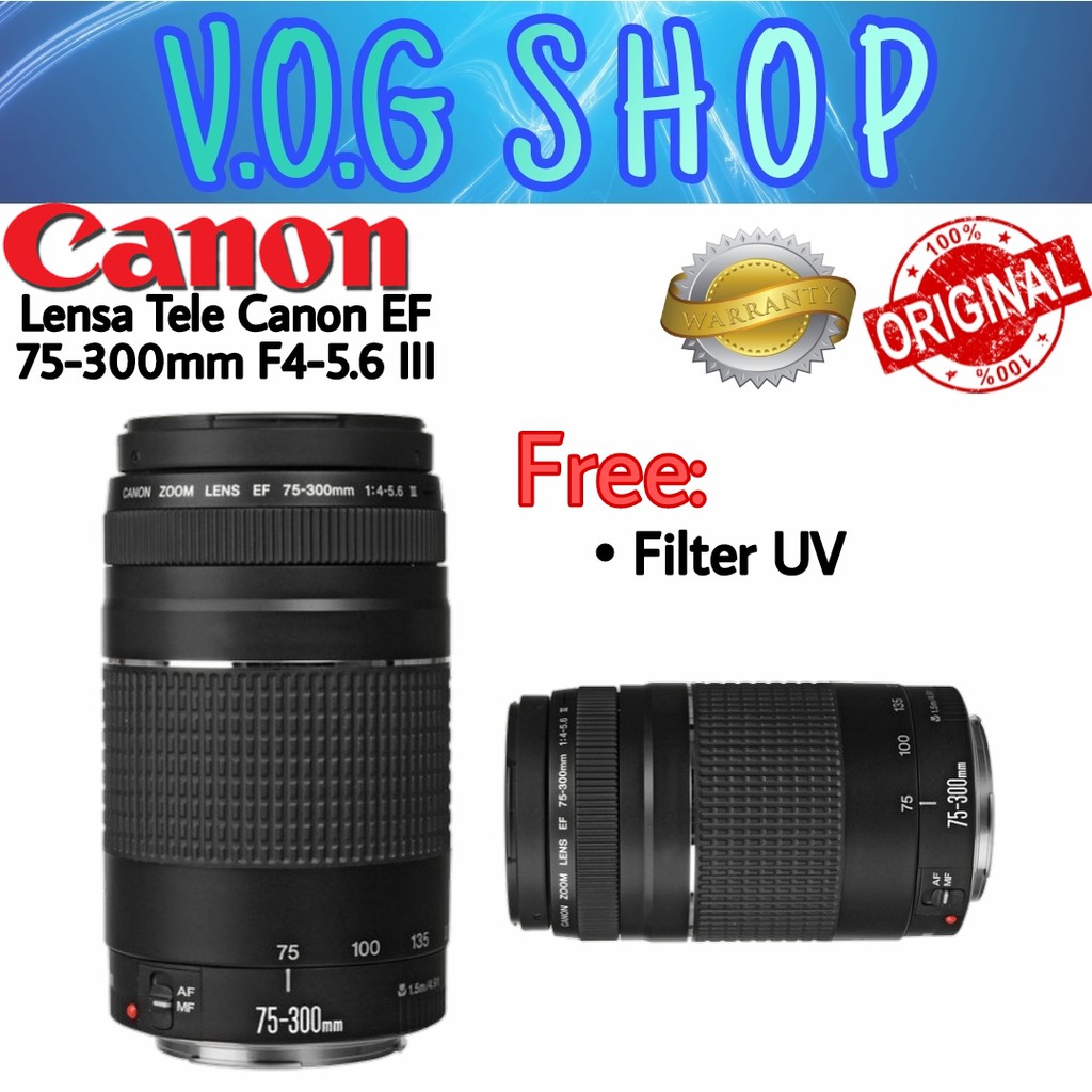 Lensa Canon Ef 75 300 Mm F 4 5 6 Iii Lensa Tele Canon Shopee Indonesia