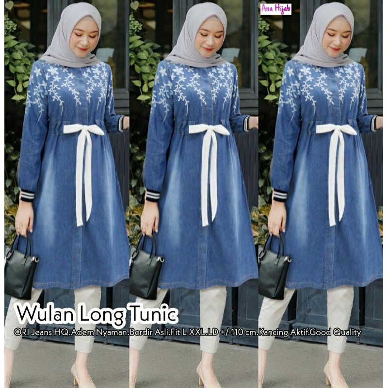 Gina tunik wulan long tunik