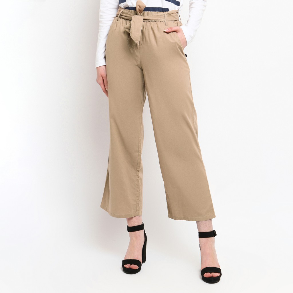 C2 Yovana Khaki Palazo Pants Wanita