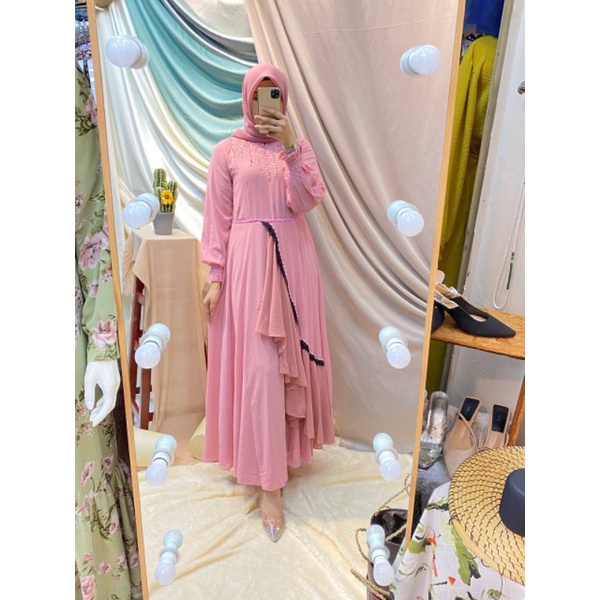 Kamila Dress - Gamis Pesta - Gamis Tanahabang Collection - Fashion Muslim - Baju Gamis Polos - Baju 