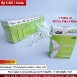 Klem Kabel Kotak 9mm + Paku Beton VDR Super Quality