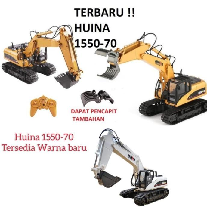 Huina 1550 15 channel Excavator with metal shovel RC Alat Berat