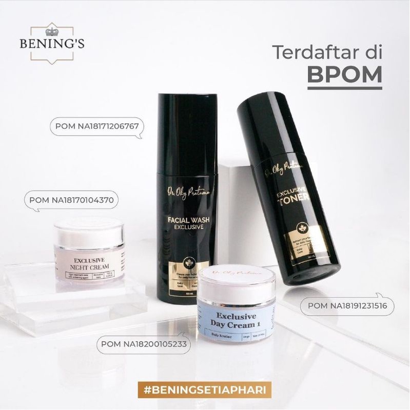 BENING SKINCARE EXCLUSIVE (FULL BPOM ) DR. OKY PRATAMA | BENINGS CLINIC| PAKET FLEK, PENCERAH &amp; GLOWING