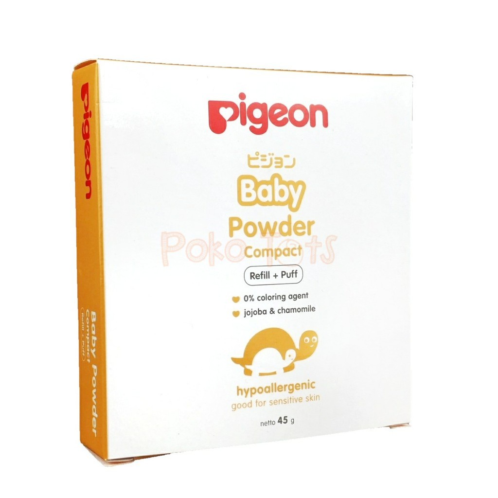 Pigeon Baby Compact Powder 45gr Refill + Puff Bedak Bayi Padat 45 gram WHS