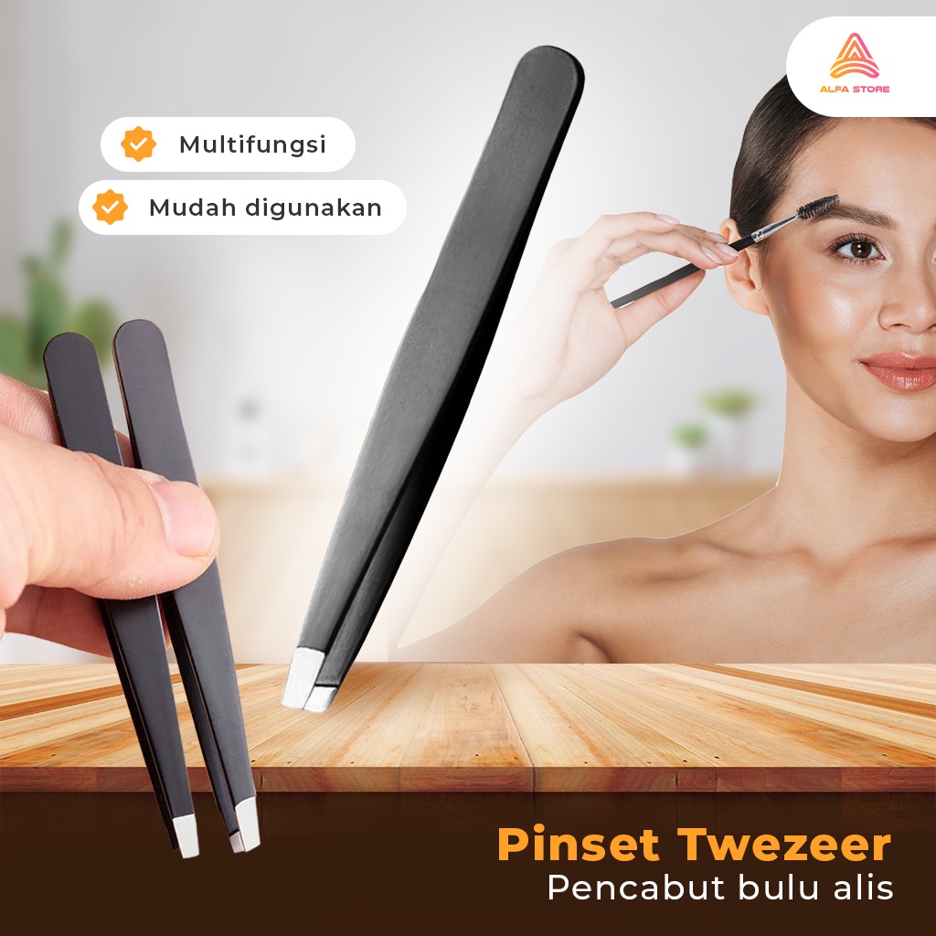 Pencabut Pinset Bulu Mata Stainless Pinser Alis Bahan Stainless Steel