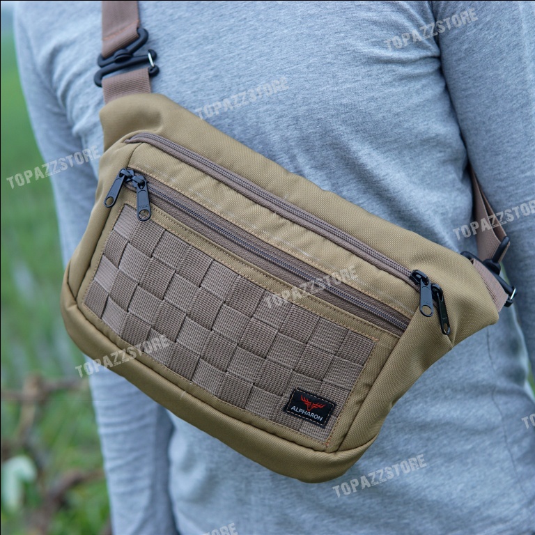 Tas Tactical Army Loreng TNI Waitbag Polisi Militer Selempang Tentara Dereng AD AU AL