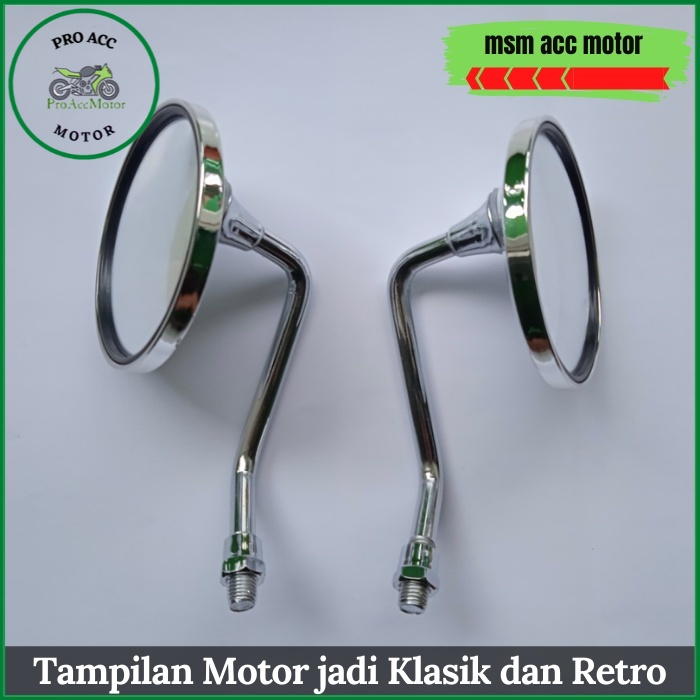 Spion Fazzio Fino Model Bulat Chrome (Bisa COD)