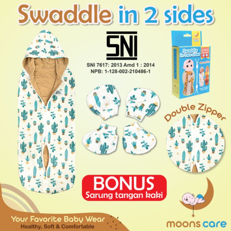 SNI Bedong Bolak Balik Dita Moons Care (2 sides) motif