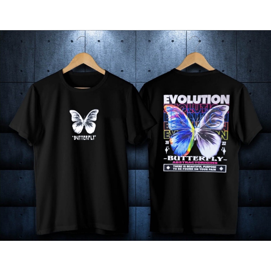 BAJU KAOS SHOWOFF BUTTERFLY / KAOS SABLON PRIA / KAOS TERBARU / SWEATSHIRT / KAOS OBLONG PRIA / BAJU