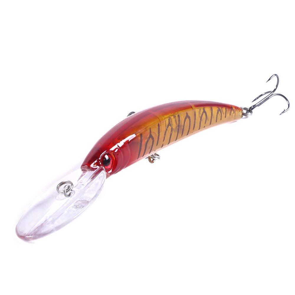 HENGJIA 6PCS 15cm/15g Bent Umpan Minnow Fishing Lures Floating Crankbait Artificial Hard Baits Bass Fly Fishing Tackle