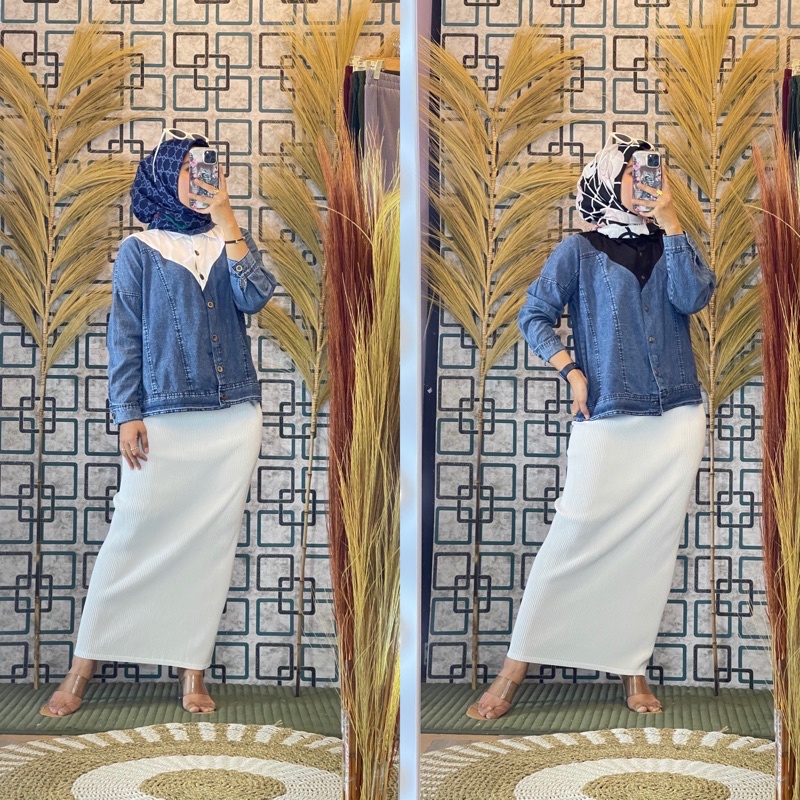 KEMEJA JEANS MIX KATUN IMPORT