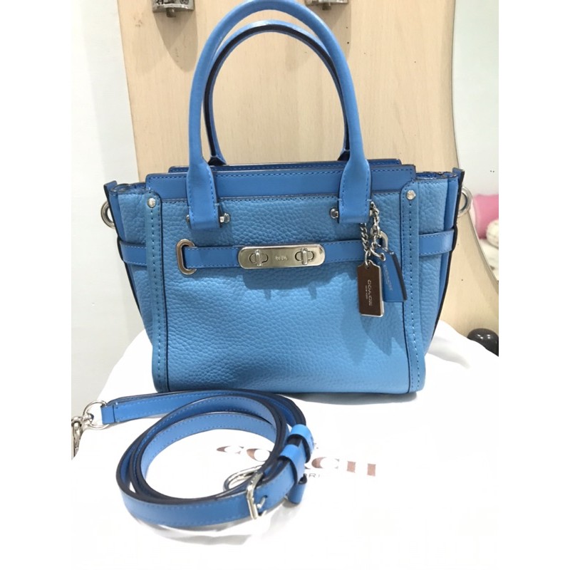 Coach swagger 21 blue PReloved VGC