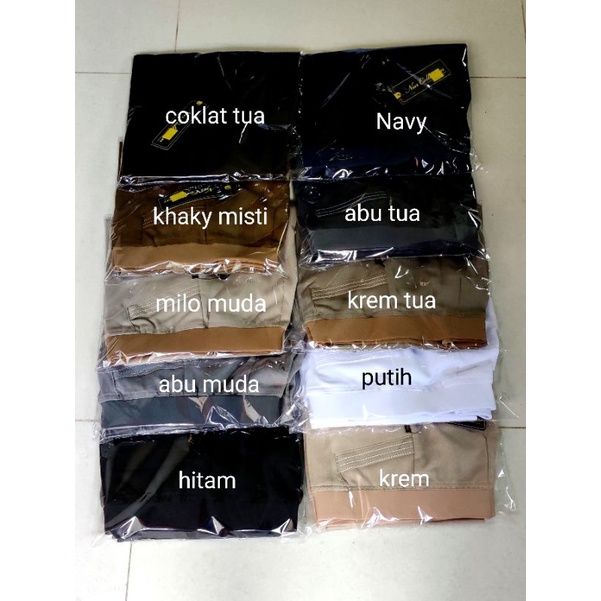 Celana kerja pinggang karet HIGHWAIST muat BB43-100kg PREMIUM-1