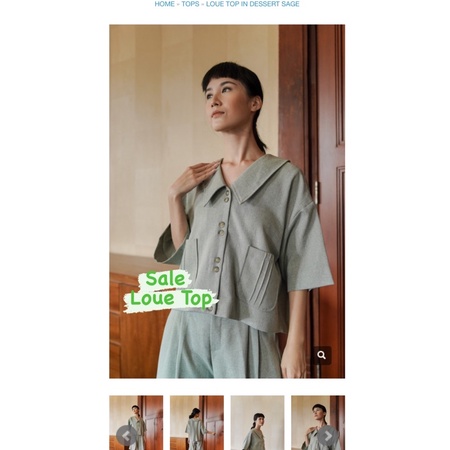 MAVEN - Loue top in dessert sage
