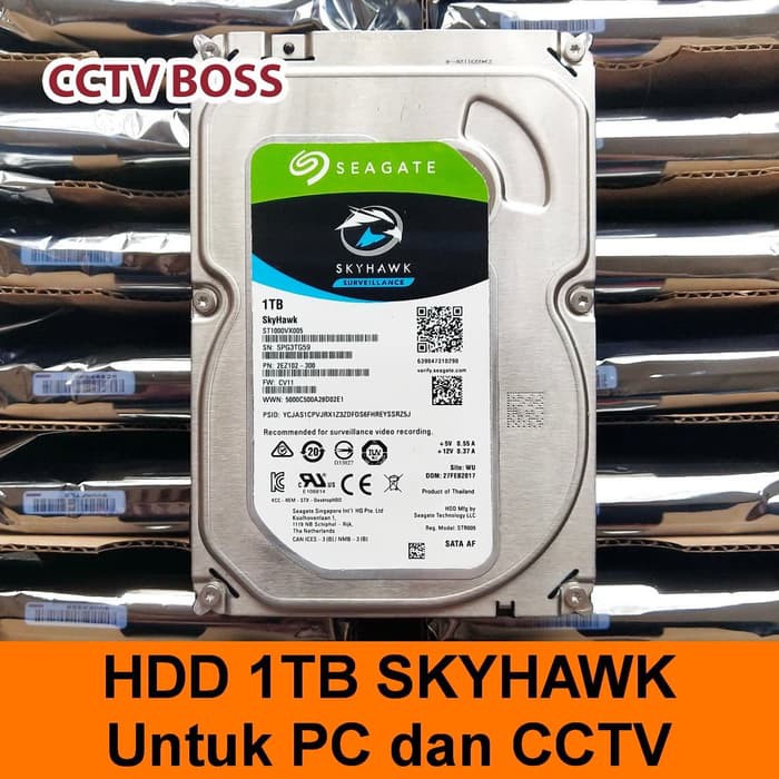 HARD DISK SEAGATE SKYHAWK 1TB / HDD 1    TB SATA UNTUK CCTV