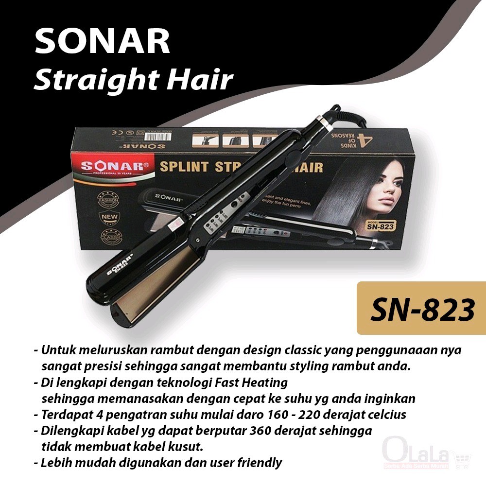 Catokan Sonar SN - 823 Splint Straight Hair Catok Plat Lurus