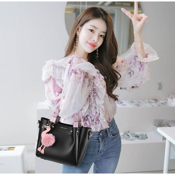 BJ20197 - BLACK/BLUE/BROWN/GRAY/GREEN/KHAKI/PINK/RED/WHITE/ORANGE - TAS SLEMPANG FLAMINGO TAS WANITA FASHION IMPORT MODIS ELEGAN TERMURAH TERLARIS TERBARU BAGSTORE JAKARTA TAS BATAM GT1382 CR7144 B0197 LT1511 KPC8656 BQ2291 ZC0187 EL329