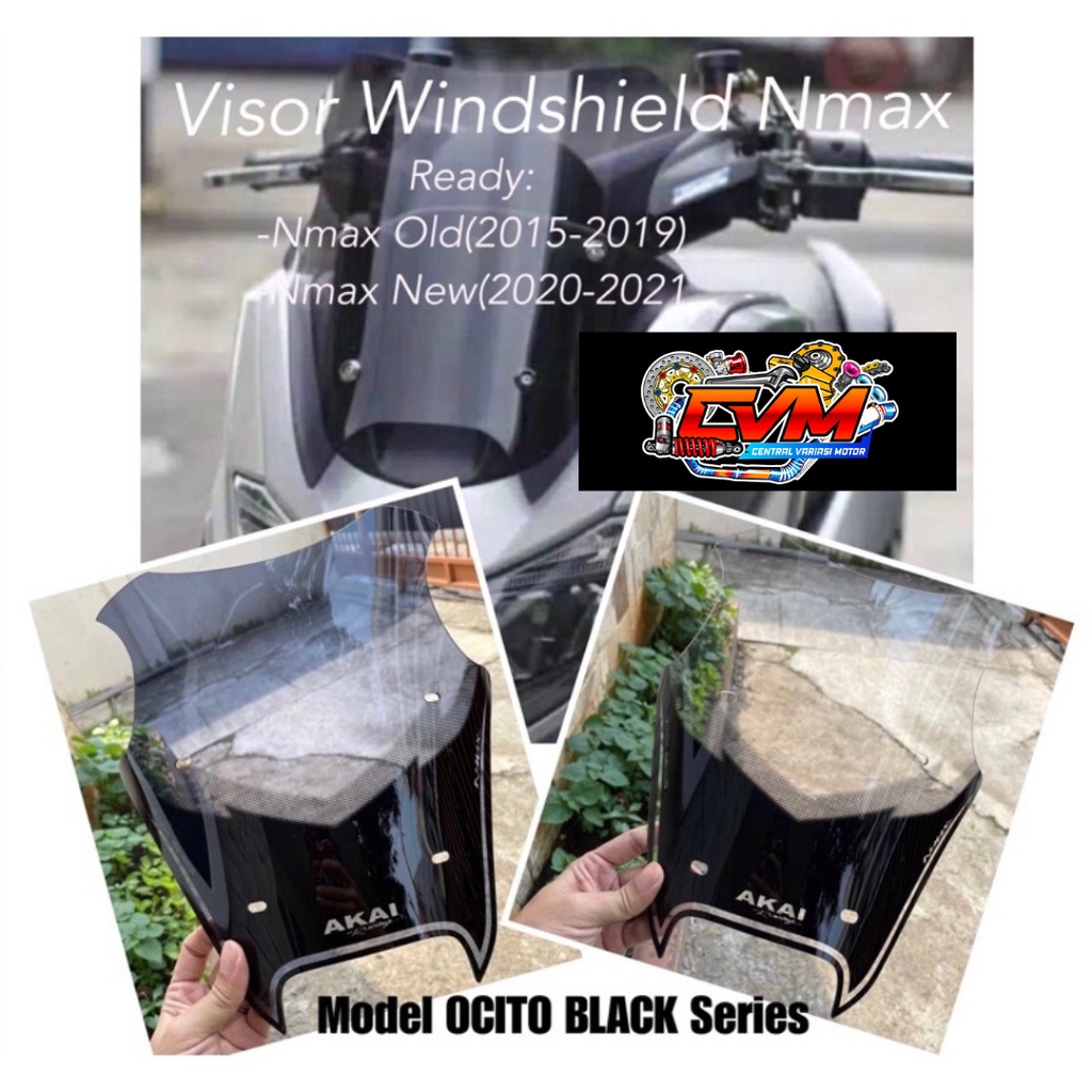 Visor Nmax Ocito Windshield Nmax Model Ocito Nmax Old 2015-2019 &amp; Nmax New 2020-2022 Black Series Akai Racing