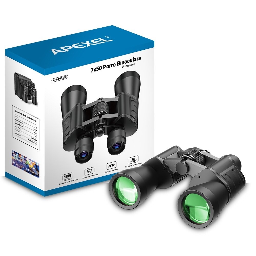 APEXEL APL-PB7X50 - HD Porro Binoculars - Teropong Jarak Jauh 7x Zoom keluaran terbaru dari APEXEL