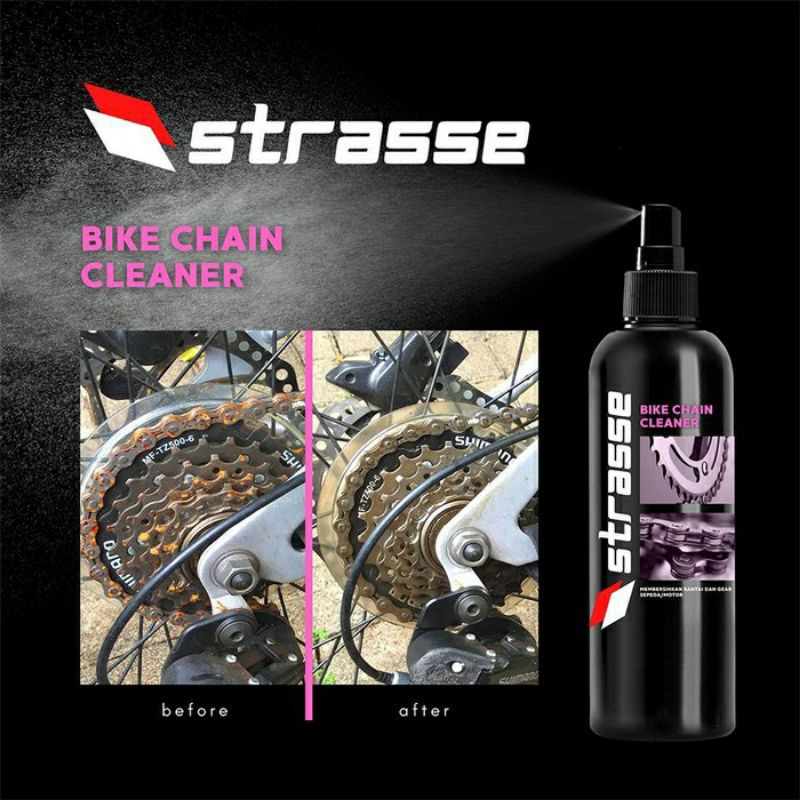 strasse bike chain cleaner cairan pembersih rantai sepeda dan motor 200ml bicycle chain cleaner