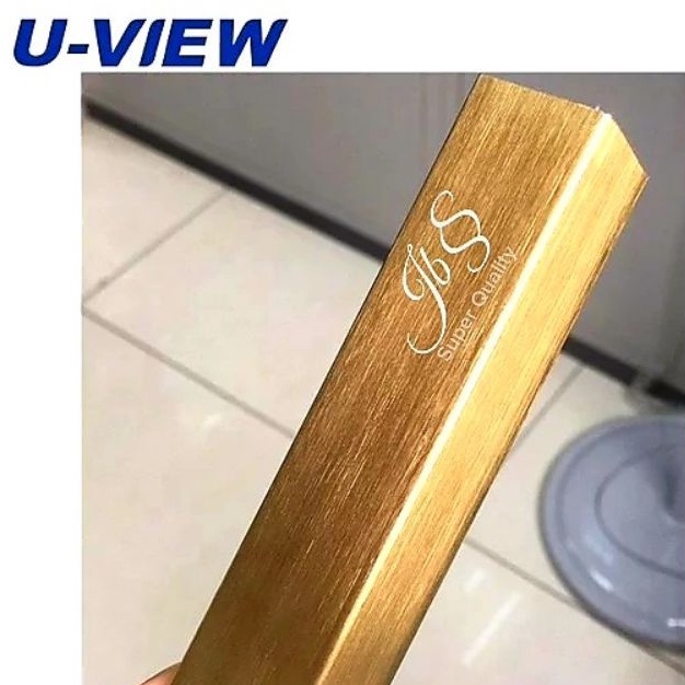 LIST U 10×10×10X3.050MM T. 0.8MM HAIRLINE GOLD STAINLESS SS 201