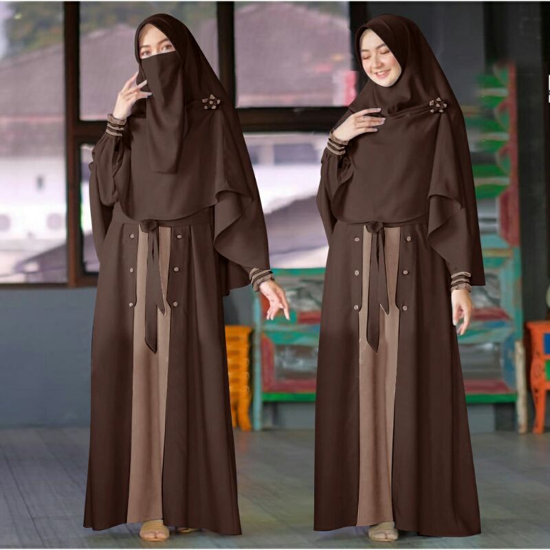 GAMIS JILBAB FREE CADAR || SAHARA SYAR'I