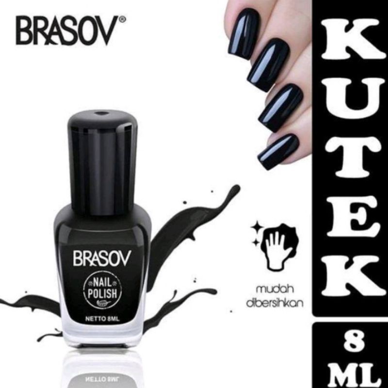 ★ BB ★ BRASOV Nail Poils Black | Cat Kuku Hitam