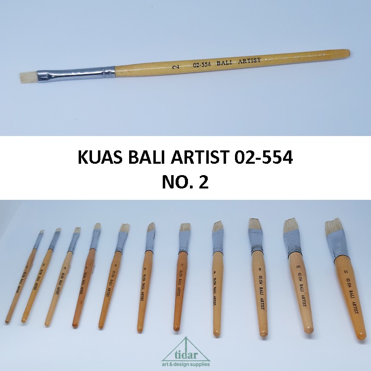 

[MR] Brush / Kuas Bali Artist 02-554 Bristle Gepeng / Datar / Flat No. 2