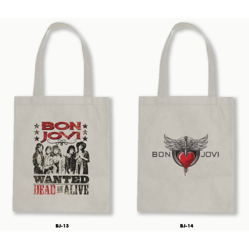 TOTE BAG BLACU - BON JOVI 01