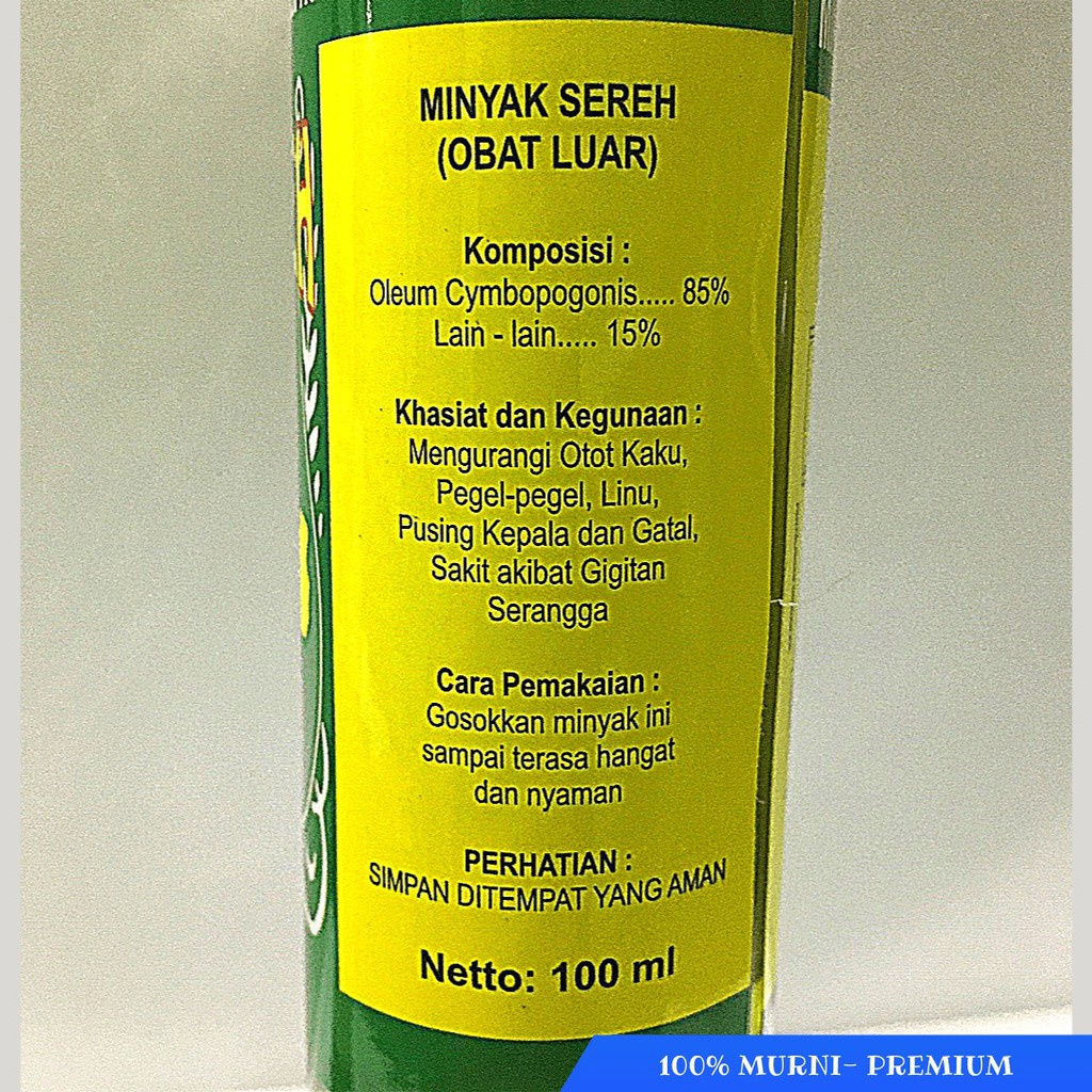 Minyak Sereh Asli Pulau Buru Ambon / Murni 100% Original / Botol Spray