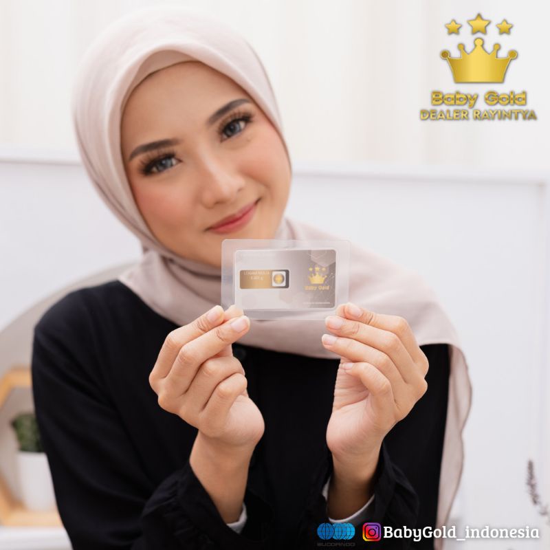 EMAS MINI 0.001 gram ASLI  24 karat Babygold Bandung Emas kecil mini batangan Baby Gold minigram microgram minigold mini gold asli Distributor Bandung