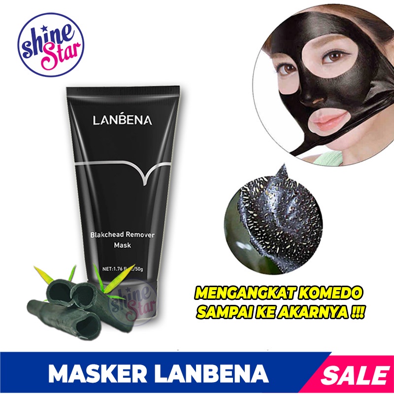 SHINE STAR - [BISA COD] LANBENA MASKER ARANG MASKER KOMEDO HIDUNG WAJAH /BLACKHEAD REMOVER PEEL OFF BLACKMASK CHARCOAL