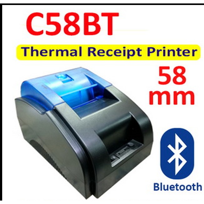 mini Printer thermal Bluetooth C58BT Printer Kasir BT pemanas colok listrik 58mm 58 MM
