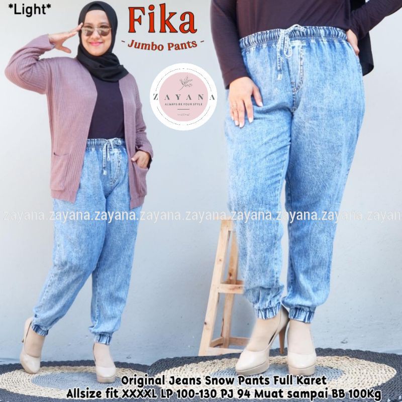 Celana wanita / celana jeans wanita / celana wanita jumbo / celana jeans wanita jumbo FIKA PANTS