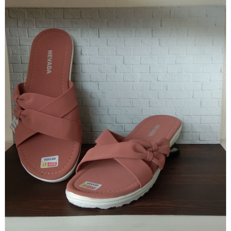 Sandal Nevada Terlaris SHOPPE | Sandal Slop Pita Wanita-Saleem