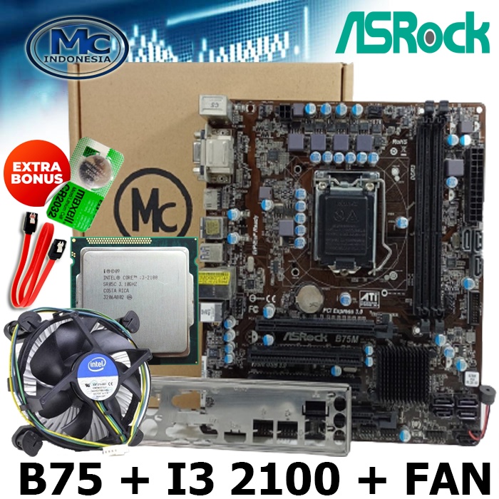 Motherboard Mainboard MOBO B75  1155 Onboard