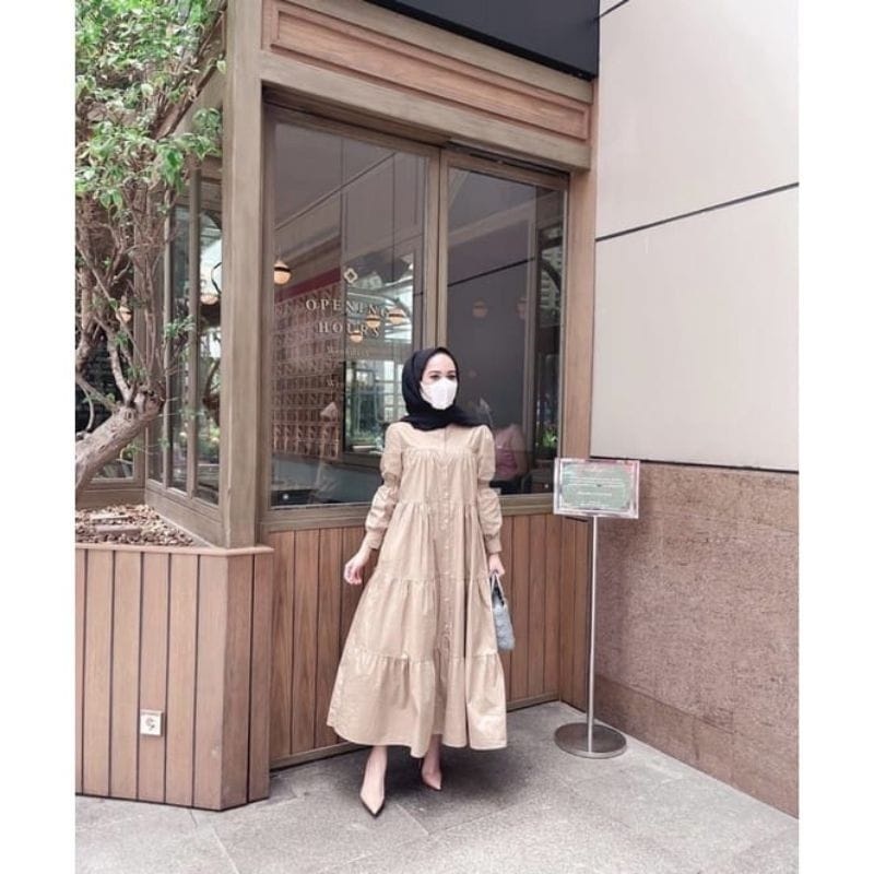 New ColectionFemmeshopa-Dress Korea / Gamis Terbaru / Tunik Murah / Dress Terbaru-Prm Qiqi Dress