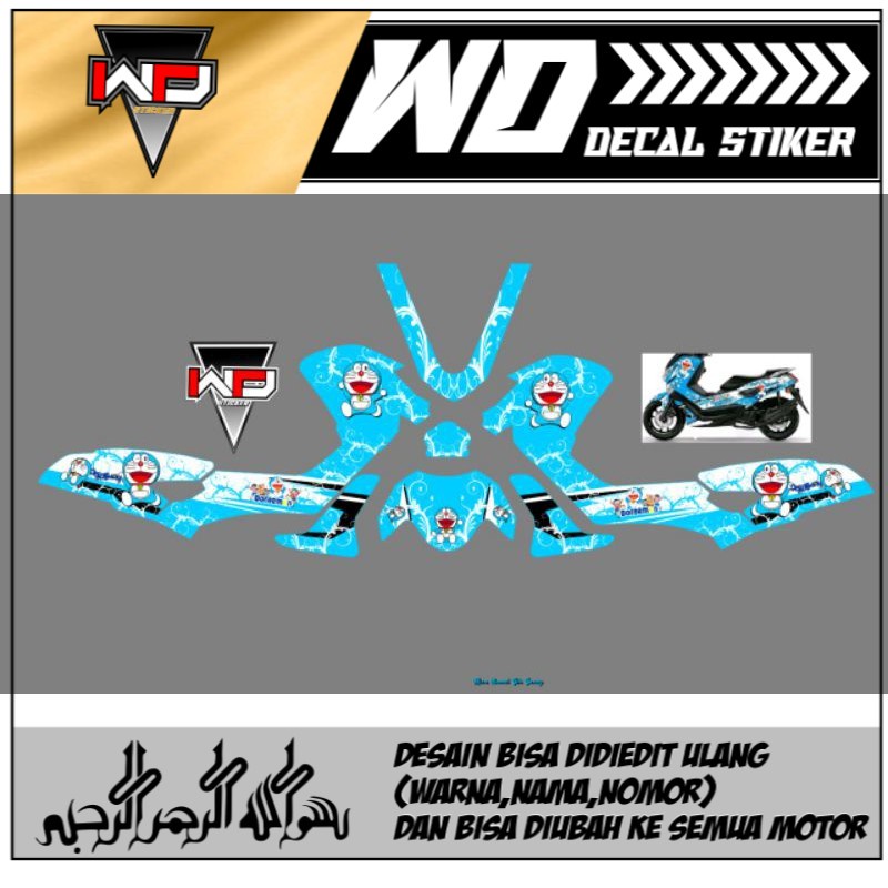 Dekal sticker nmax new motif Doremon