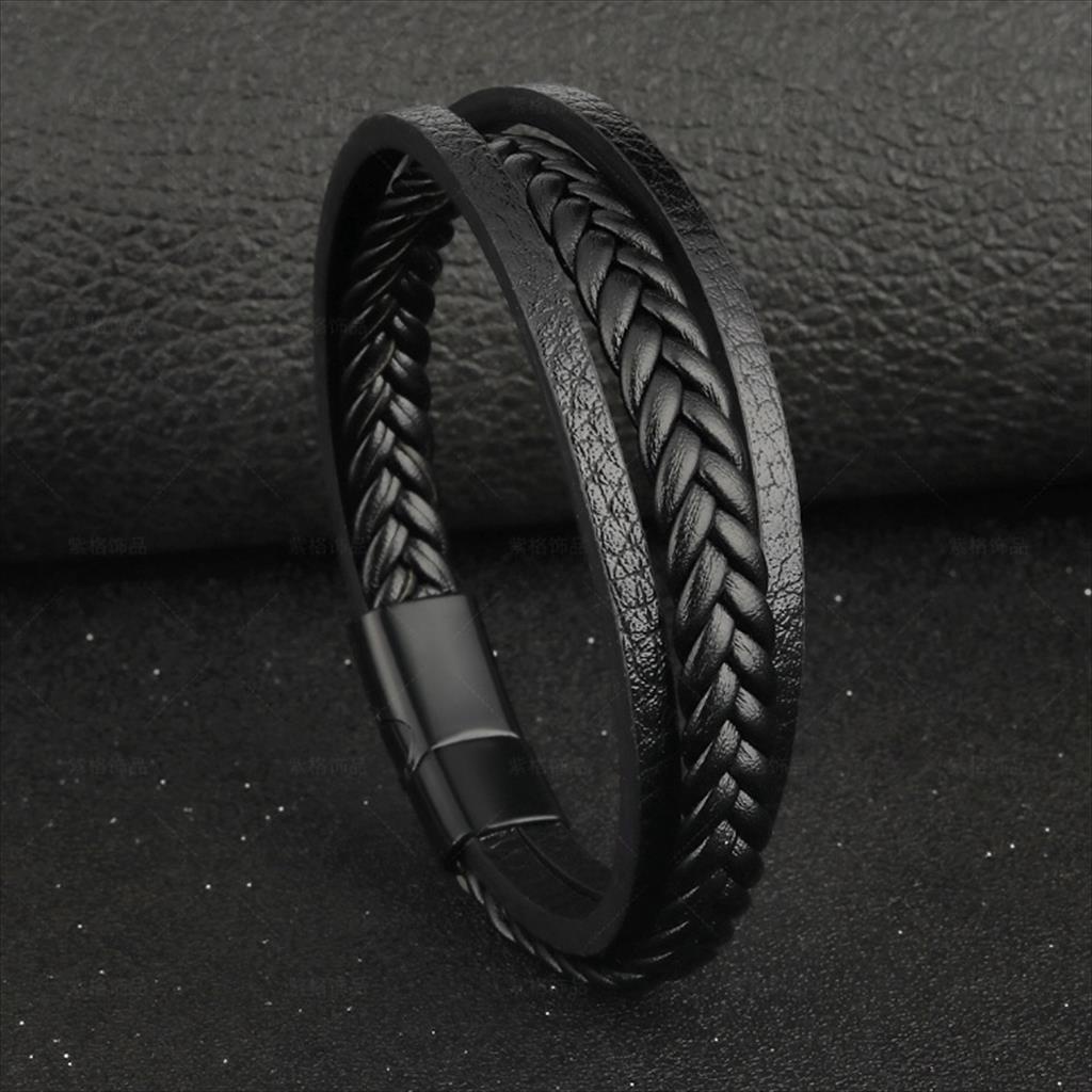 Gelang Kulit Pria Skmei Stainless Original Ukuran 18.5 / 20 CM 156