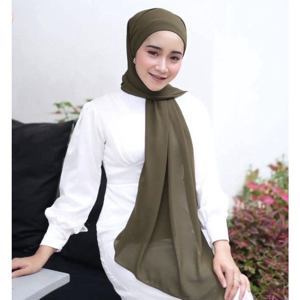 BEFAST - ZEC OOTD Wanita Pasmina ARYA / Pashmina Inner Cerutty Babydoll / Pasmina Kekinian / Pashmina Cerutty / Kerudung Wanita Casual / Pasmina Remaja Kekinian / Terlaris 2022