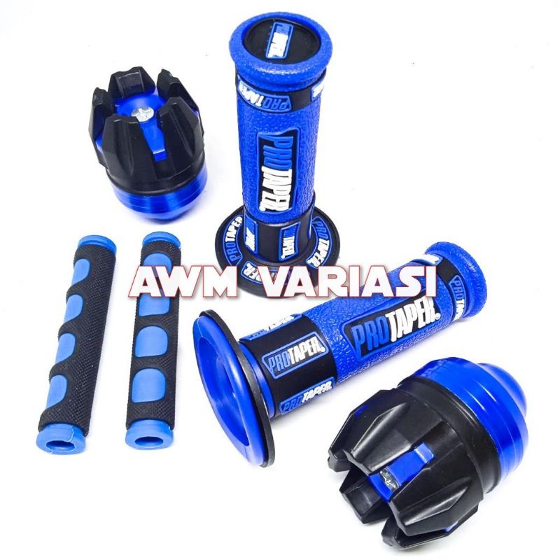 Handgrip Grip Protaper Warna + Jalu as roda depan  + Karet handle rem -matic dan bebek - universal